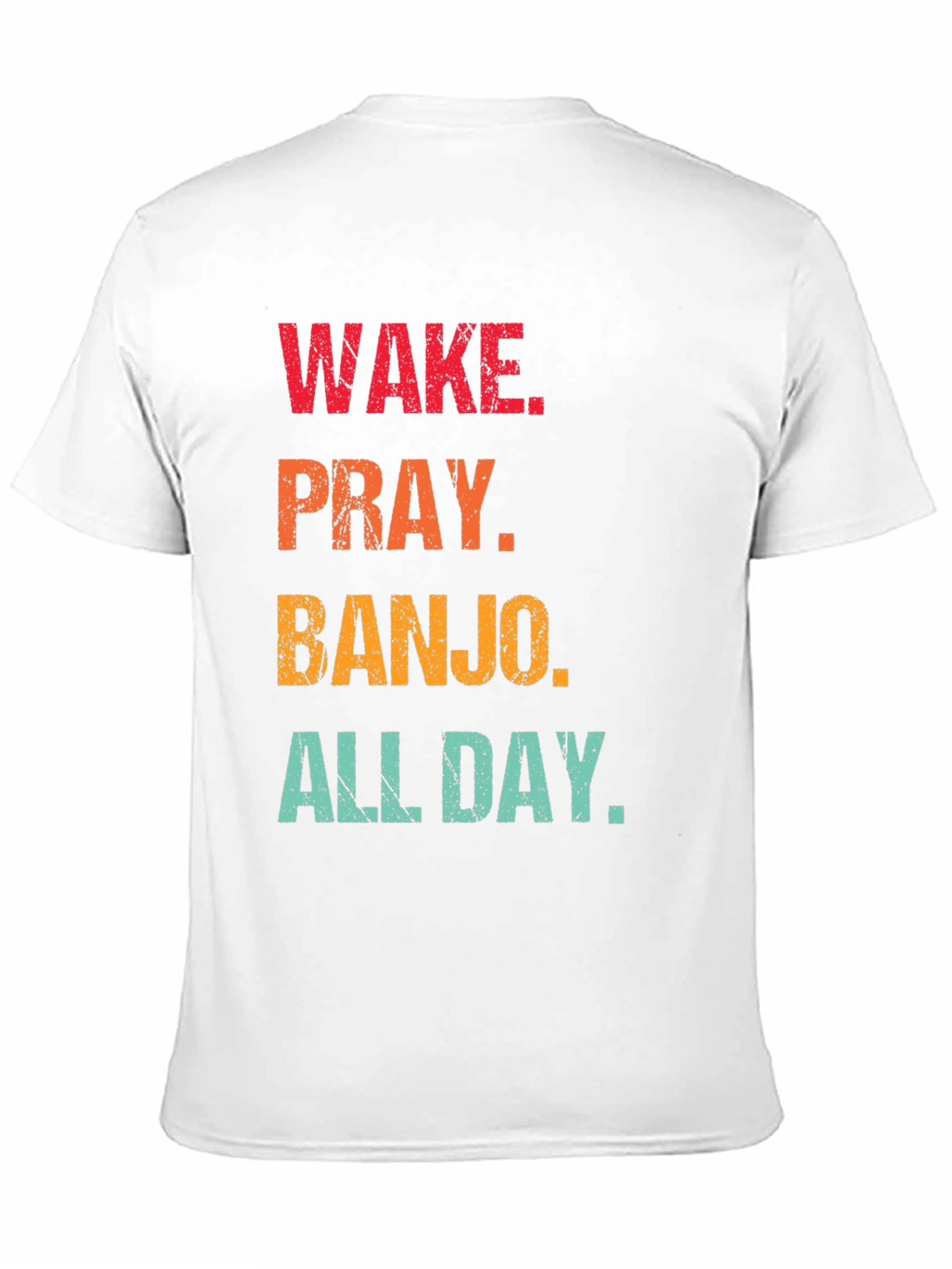 Wake Pray Banjo All Day Black T-Shirt