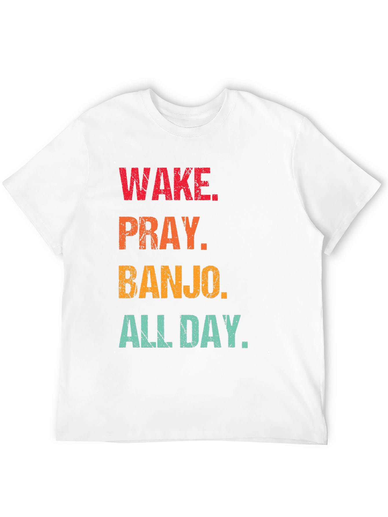 Wake Pray Banjo All Day Black T-Shirt