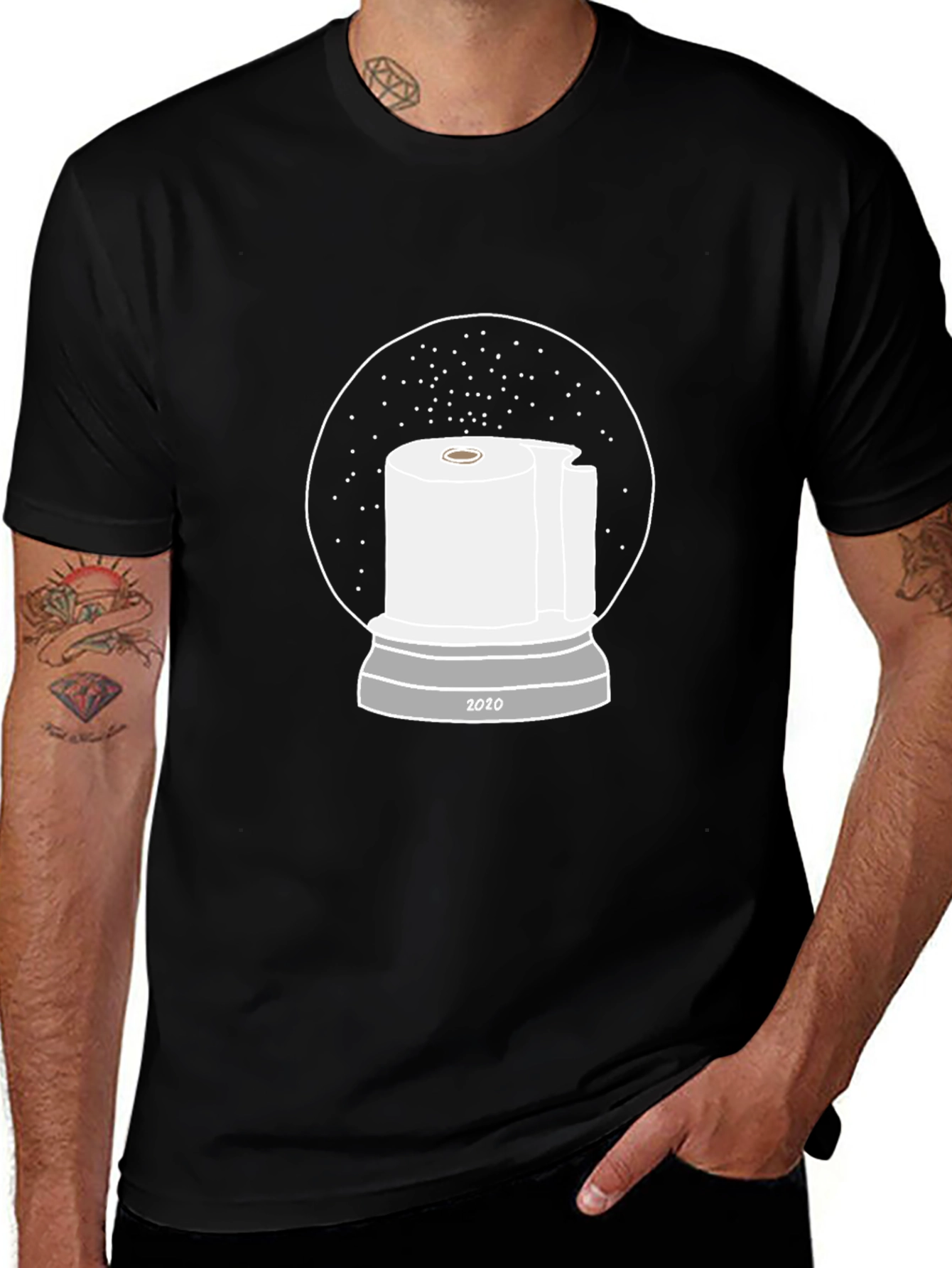 Novelty 2020 Toilet Paper Snow Globe T-Shirt