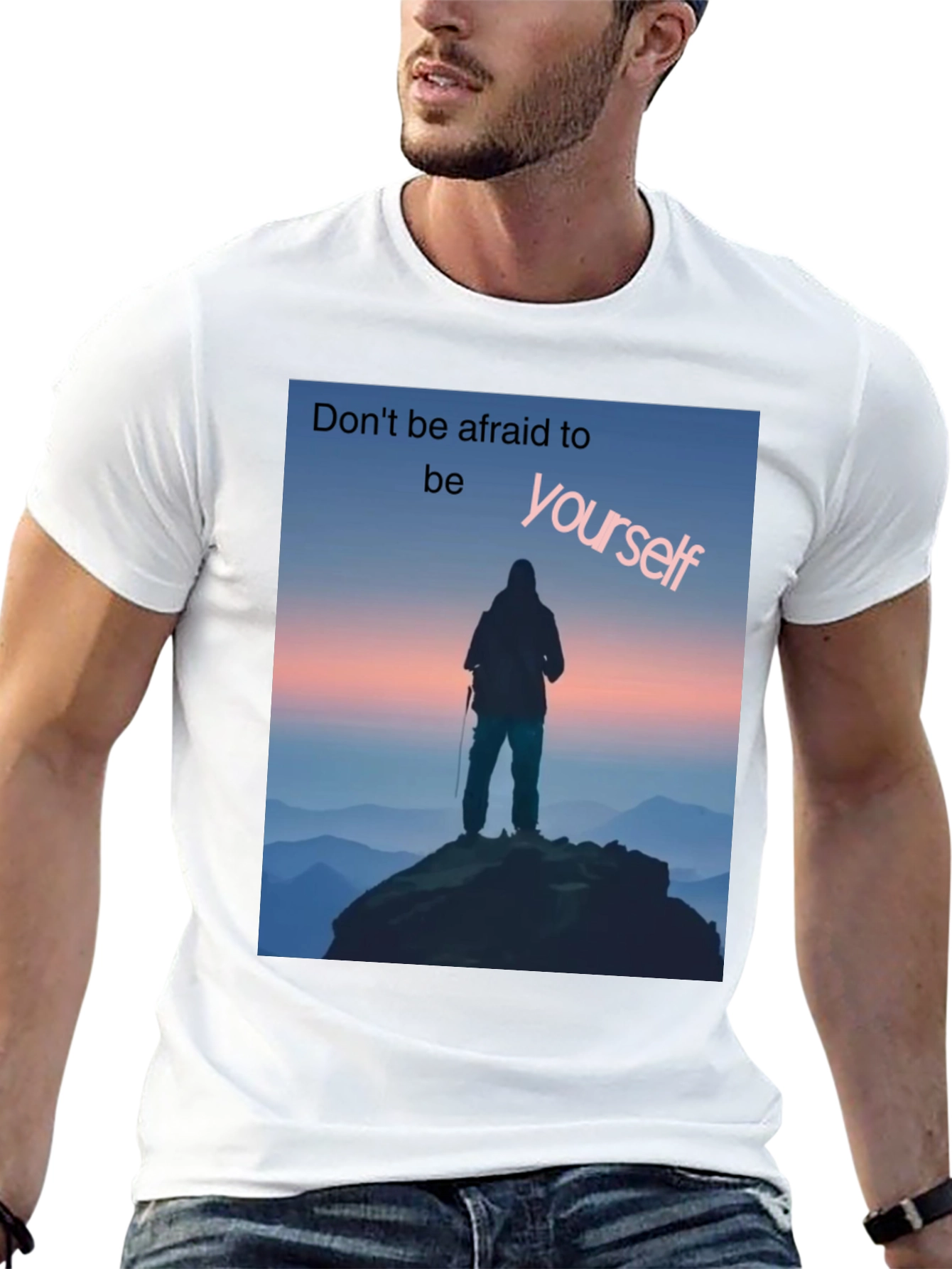 Be Yourself Graphic Tee - Black