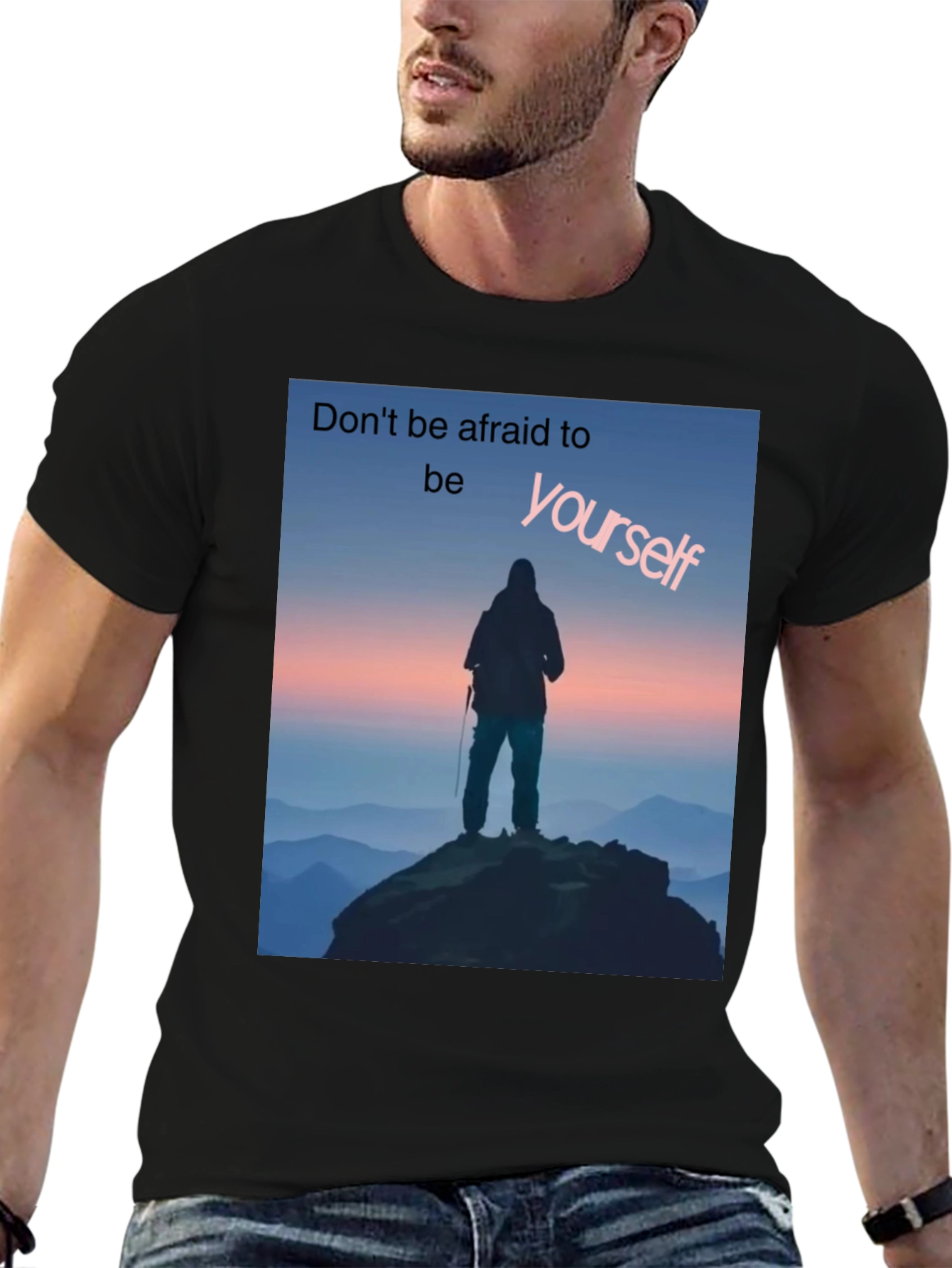 Be Yourself Graphic Tee - Black