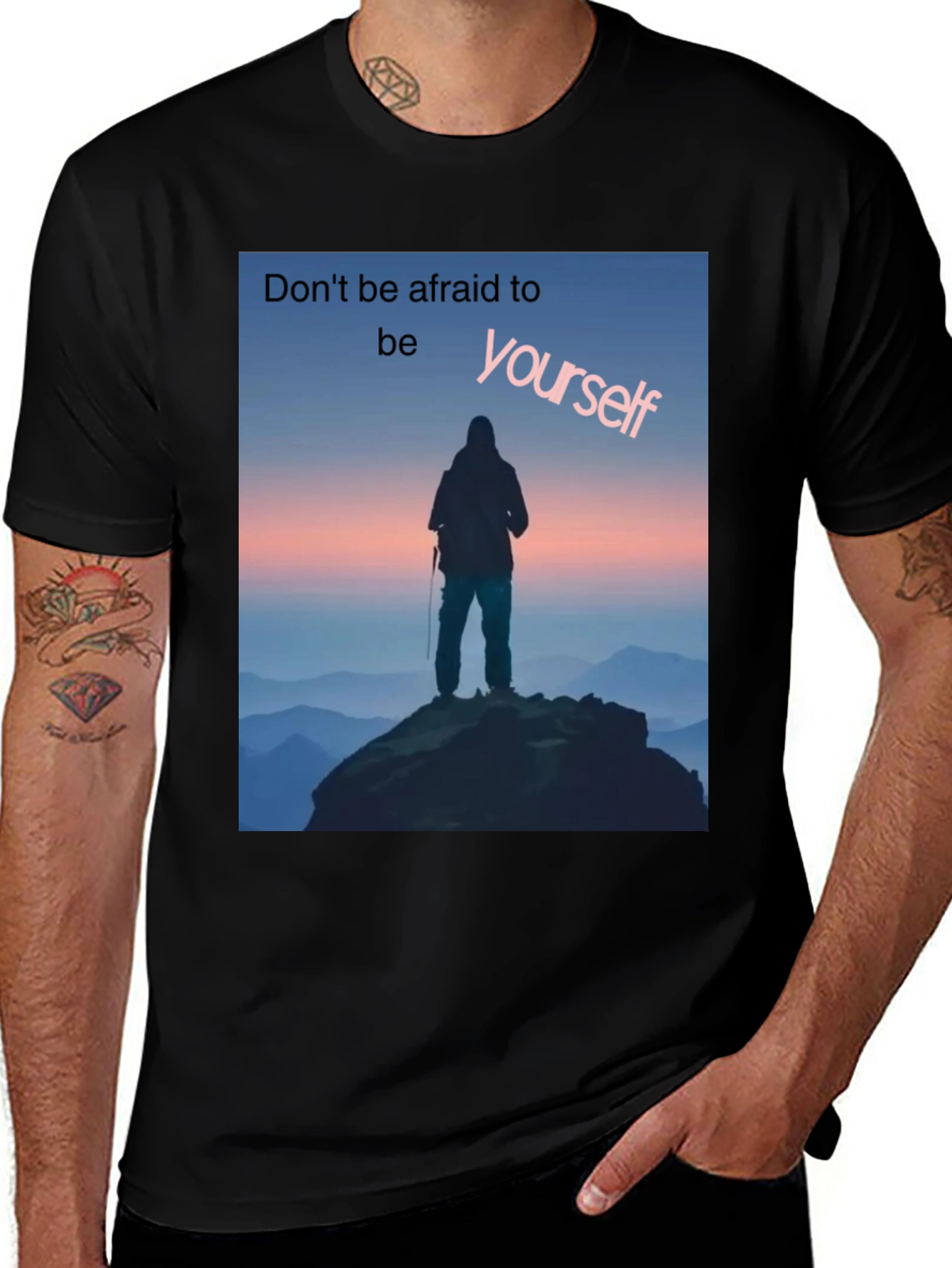 Be Yourself Graphic Tee - Black