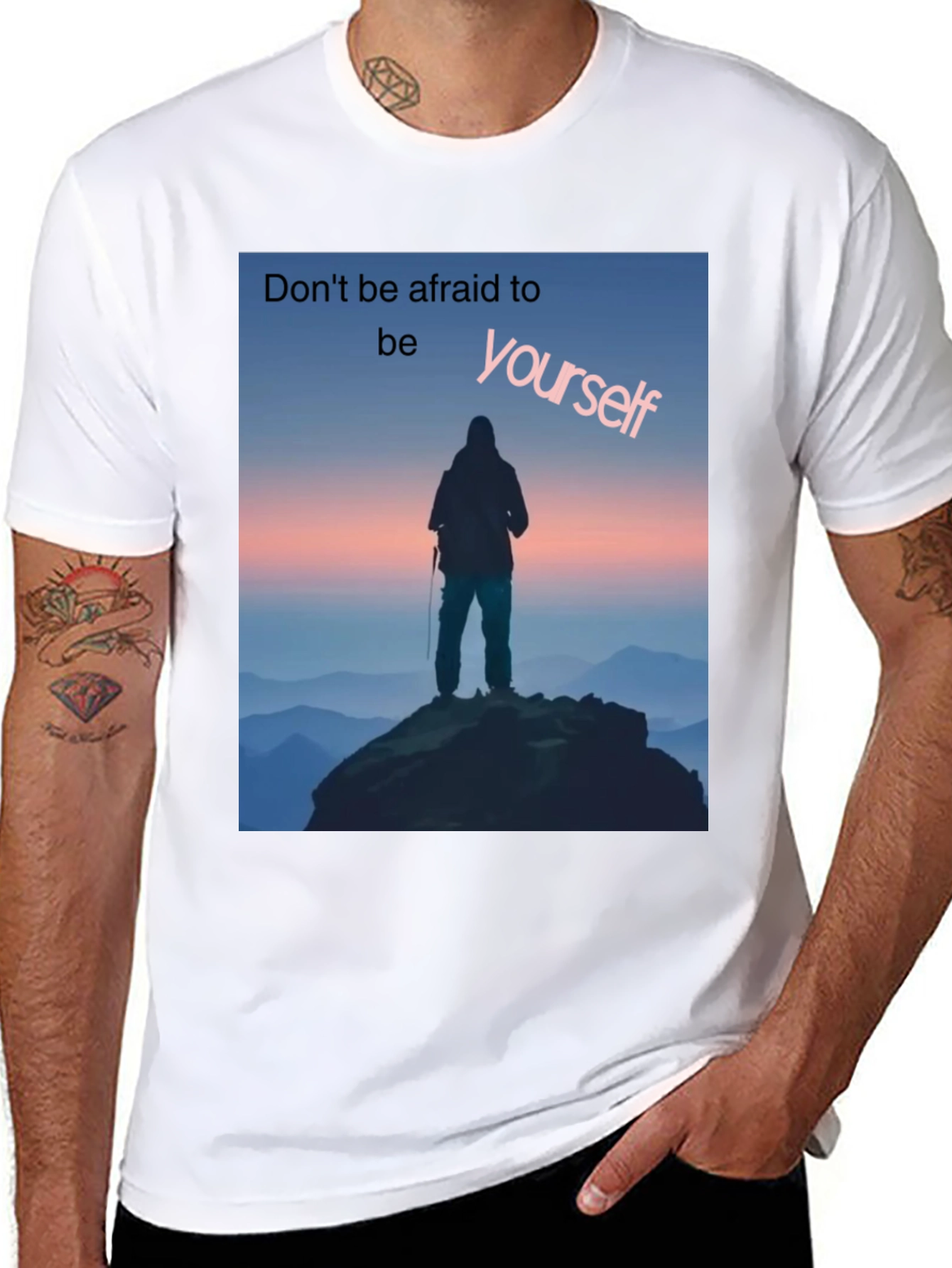 Be Yourself Graphic Tee - Black