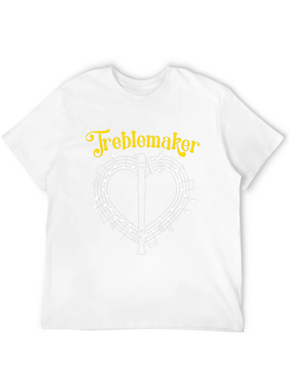 Treblemaker T-Shirt Music Heart Flute Musician Tee