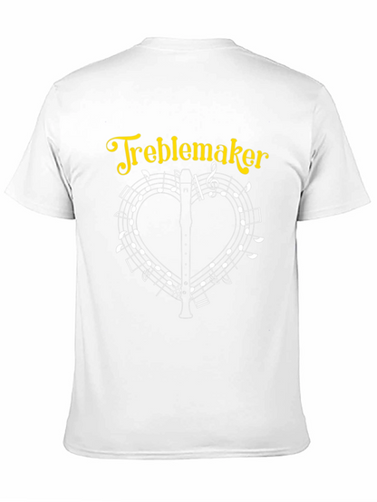 Treblemaker T-Shirt Music Heart Flute Musician Tee
