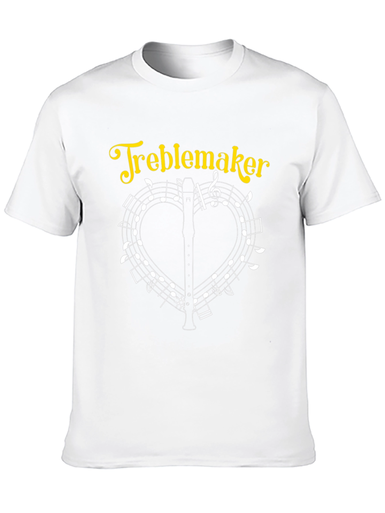 Treblemaker T-Shirt Music Heart Flute Musician Tee