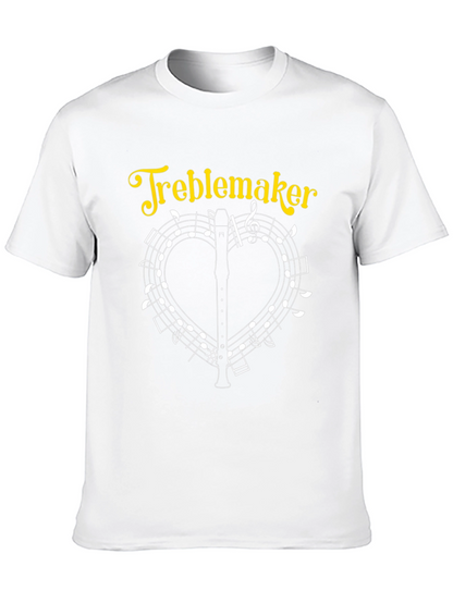 Treblemaker T-Shirt Music Heart Flute Musician Tee