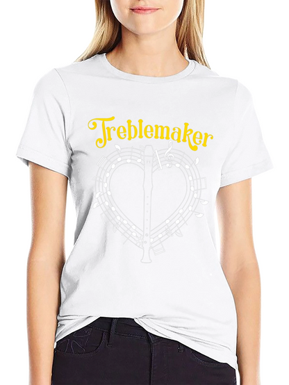 Treblemaker T-Shirt Music Heart Flute Musician Tee
