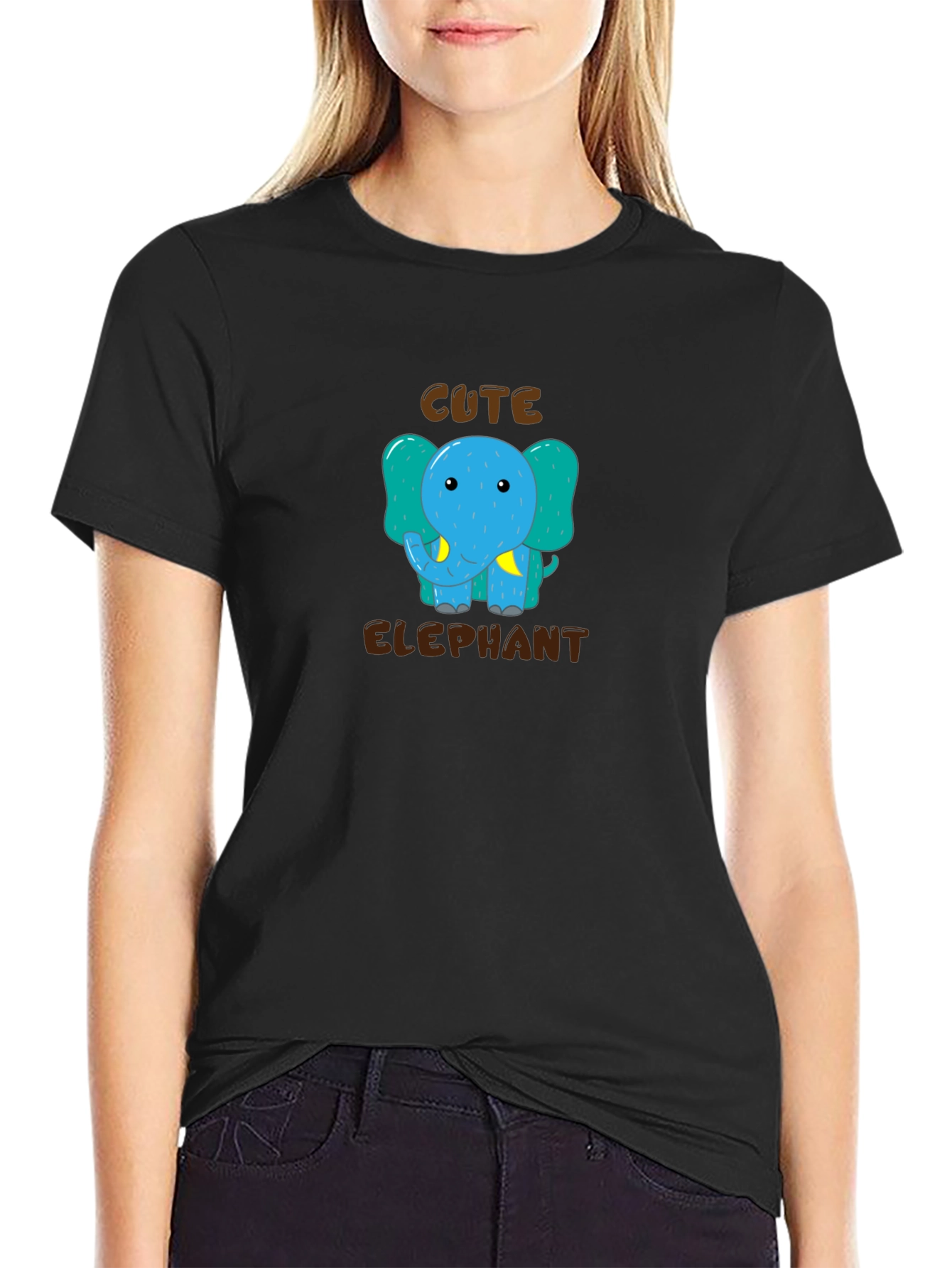 Cute Elephant Graphic Tee - Trendy Unisex T-Shirt
