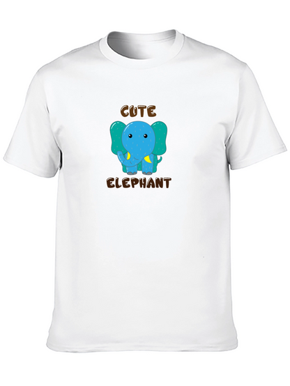 Cute Elephant Graphic Tee - Trendy Unisex T-Shirt