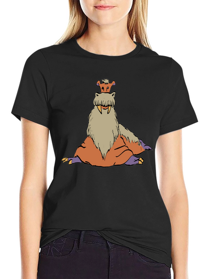 Tusked Beast Graphic Tee - Black Cotton T-Shirt