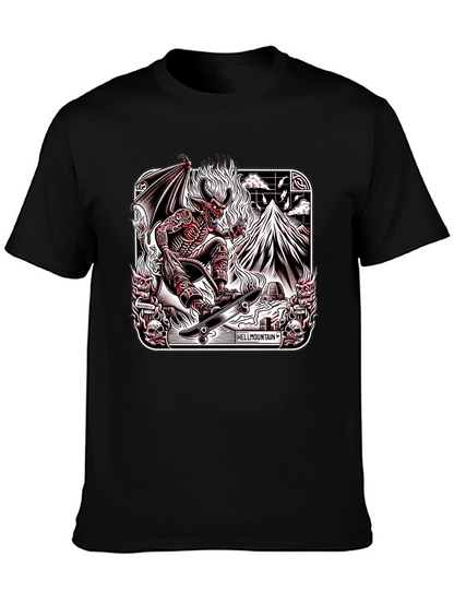 Hellmountain T-Shirt Devil Skateboarding Design