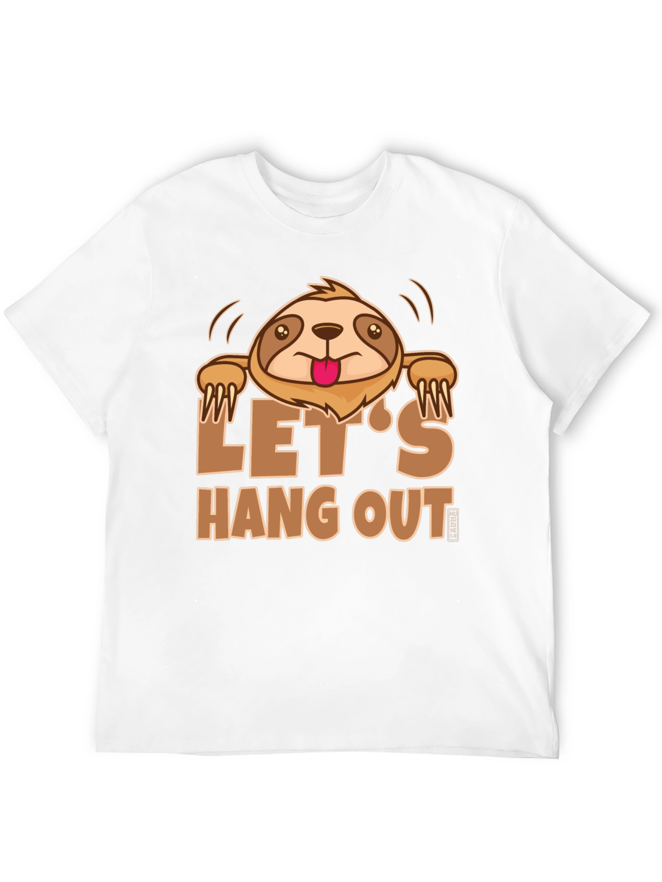 Lets Hang Out Sloth Graphic Tee - Black