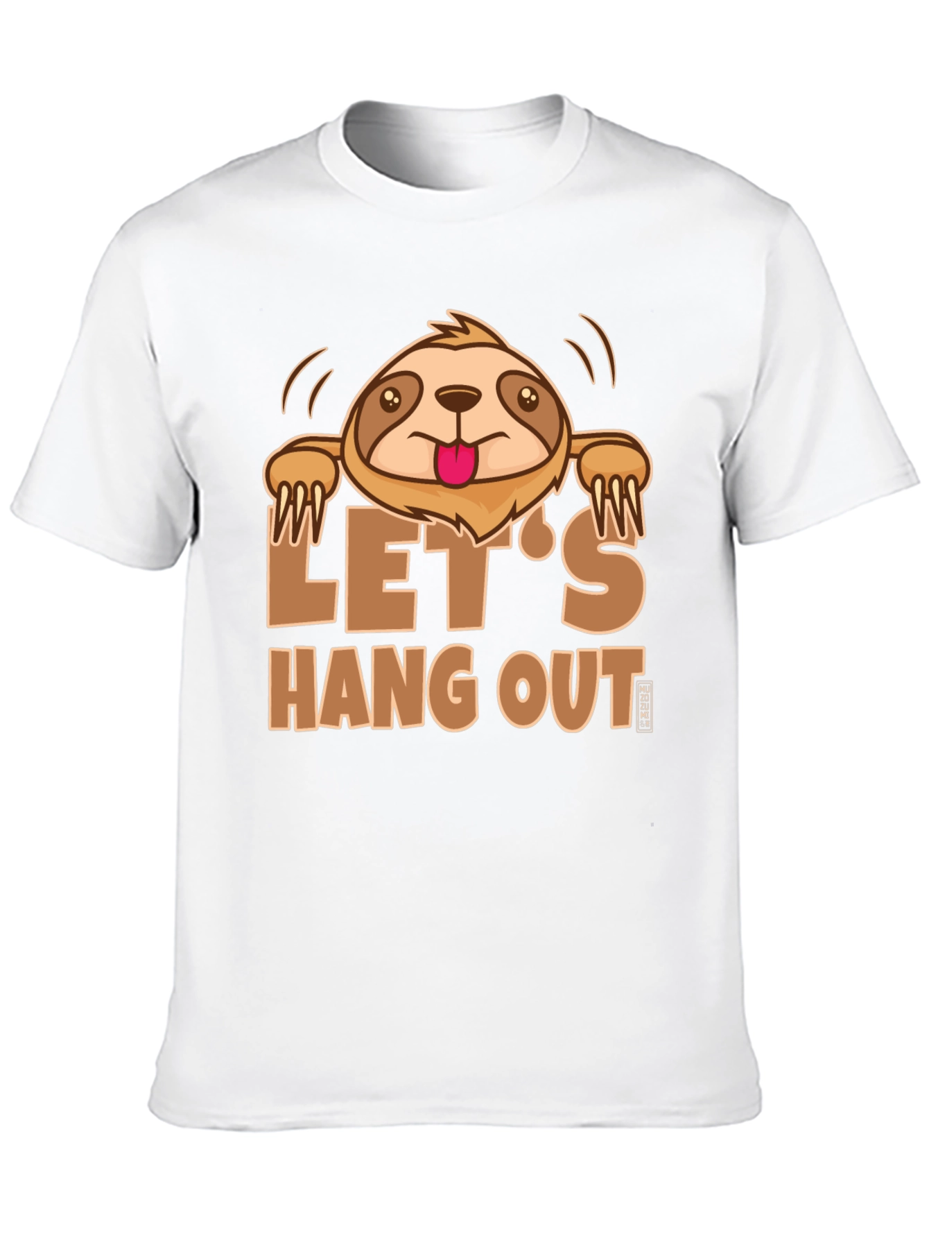 Lets Hang Out Sloth Graphic Tee - Black