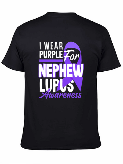 Purple Ribbon Lupus Awareness Graphic T-Shirt