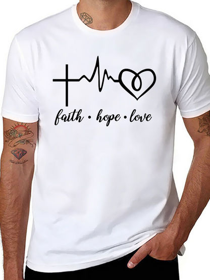 Faith Hope Love T-Shirt - Christian Graphic Tee