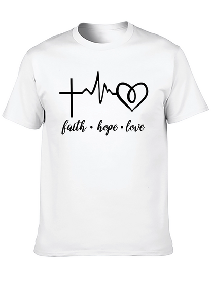 Faith Hope Love T-Shirt - Christian Graphic Tee