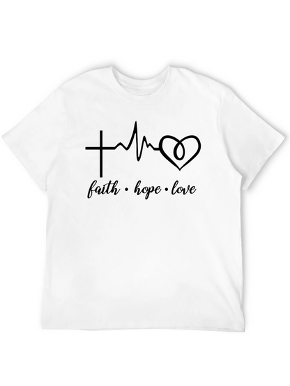Faith Hope Love T-Shirt - Christian Graphic Tee