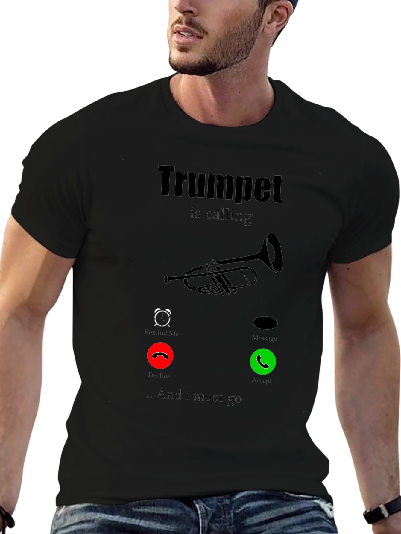 Trumpet is Calling Graphic Tee - Music Lover Shirt
