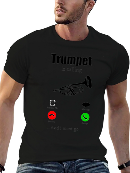 Trumpet is Calling Graphic Tee - Music Lover Shirt