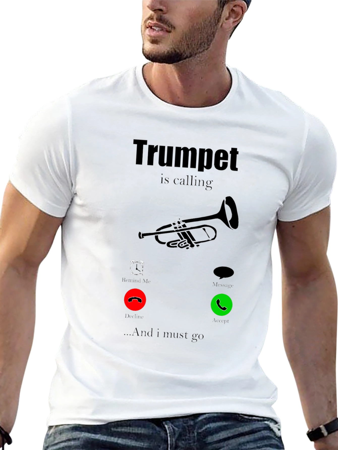 Trumpet is Calling Graphic Tee - Music Lover Shirt