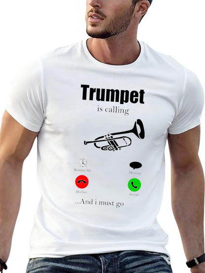 Trumpet is Calling Graphic Tee - Music Lover Shirt