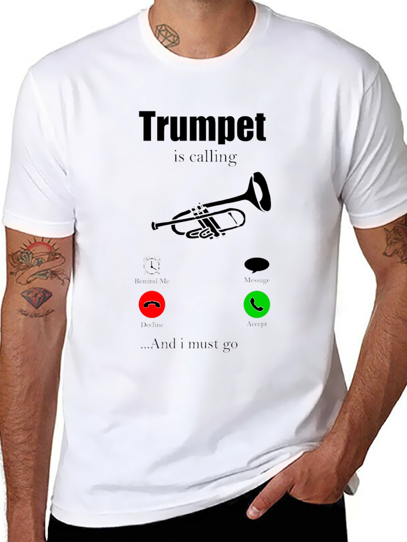 Trumpet is Calling Graphic Tee - Music Lover Shirt