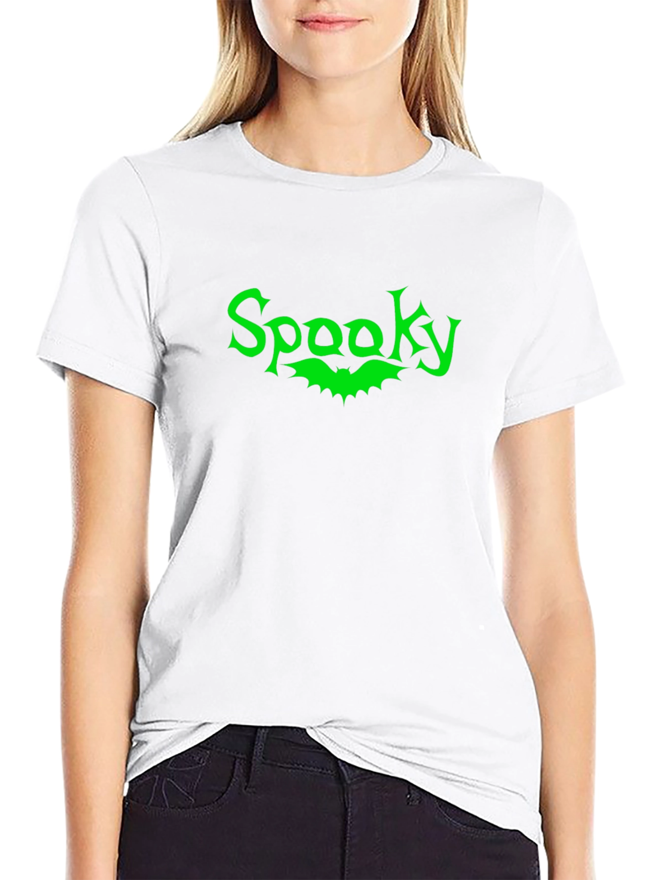 Spooky Bat Graphic Tee - Black