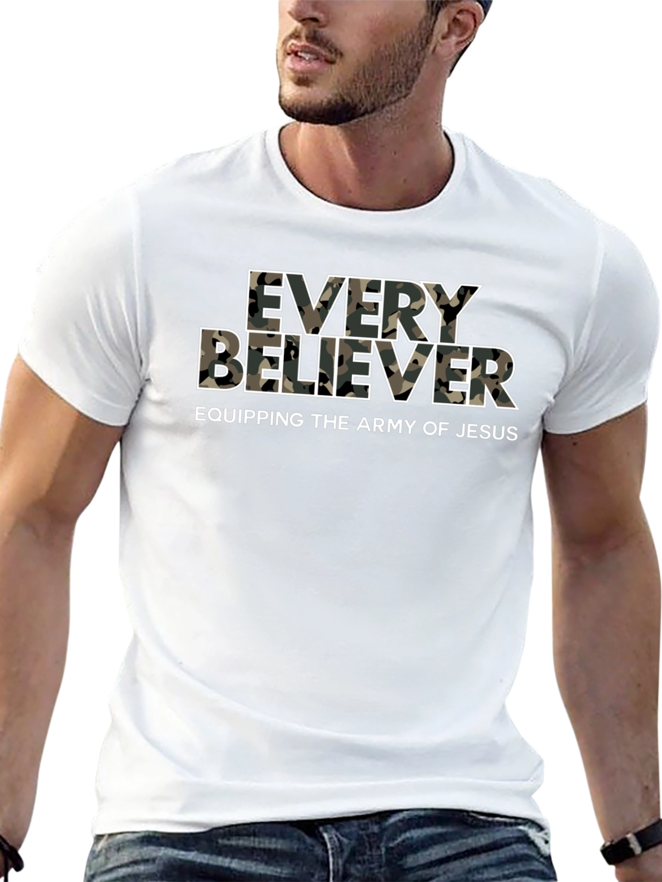 Every Believer Camo Print T-Shirt