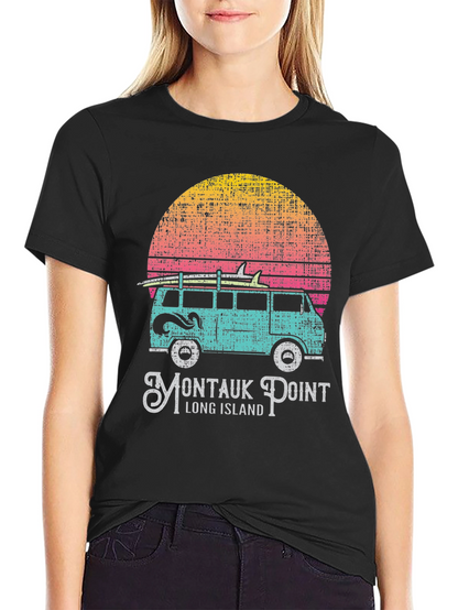 Montauk Point Van T-Shirt: Retro Surf Style