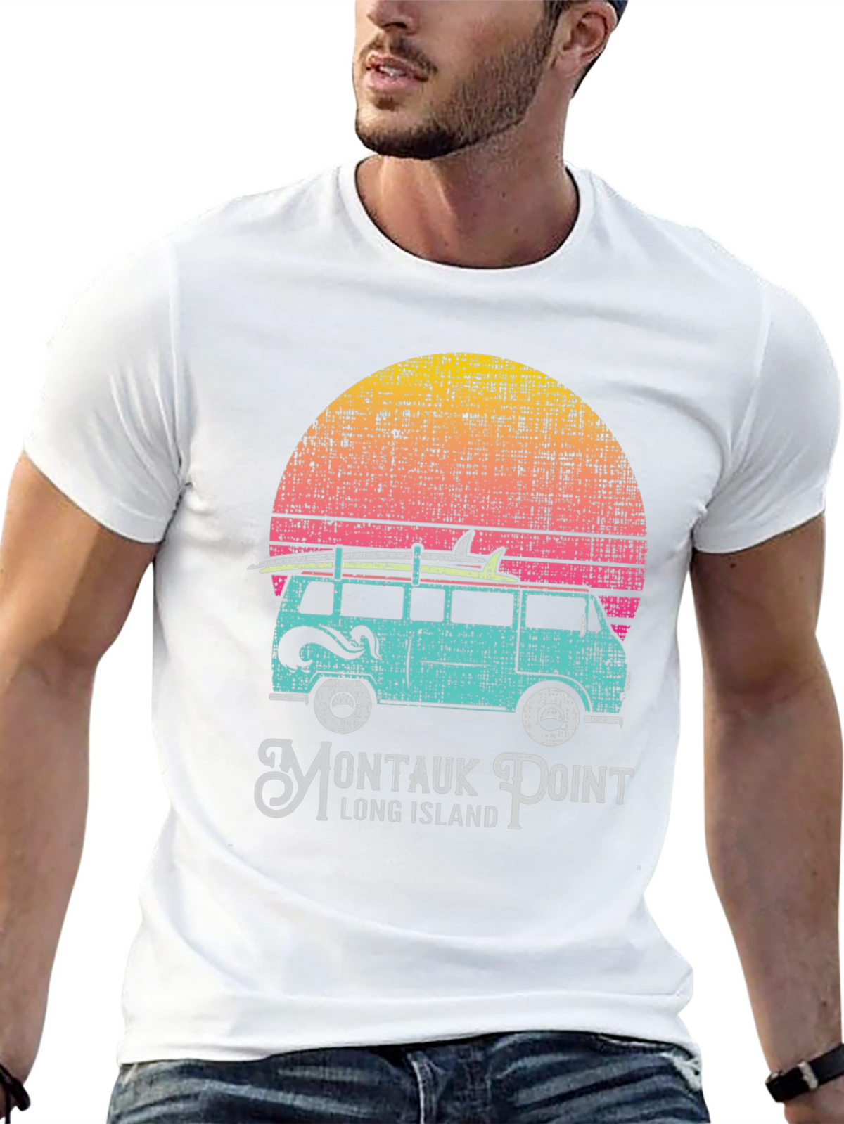 Montauk Point Van T-Shirt: Retro Surf Style