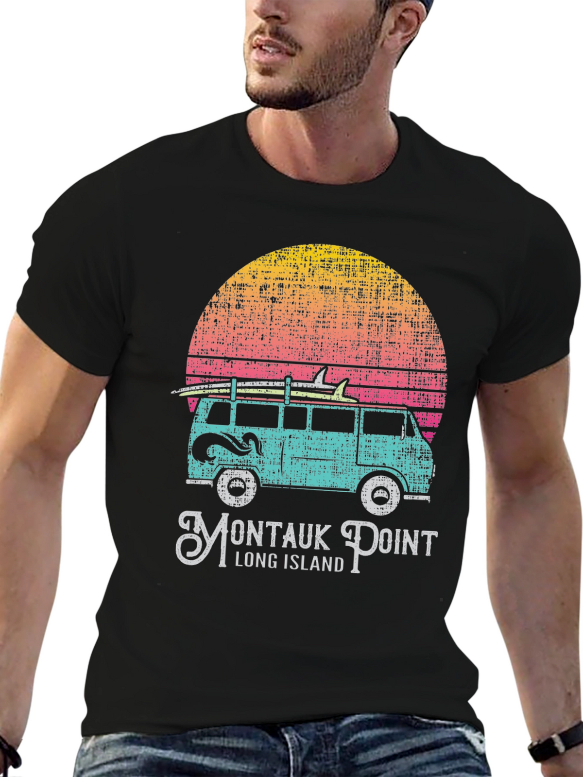 Montauk Point Van T-Shirt: Retro Surf Style