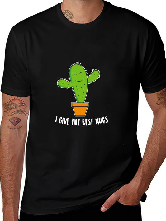 Cactus Hugs Graphic Tee - Soft Cotton Comfort