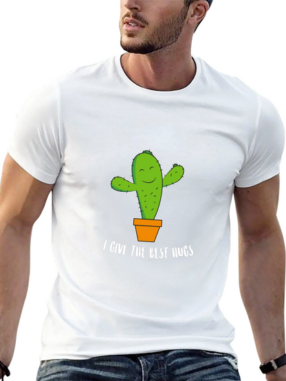 Cactus Hugs Graphic Tee - Soft Cotton Comfort