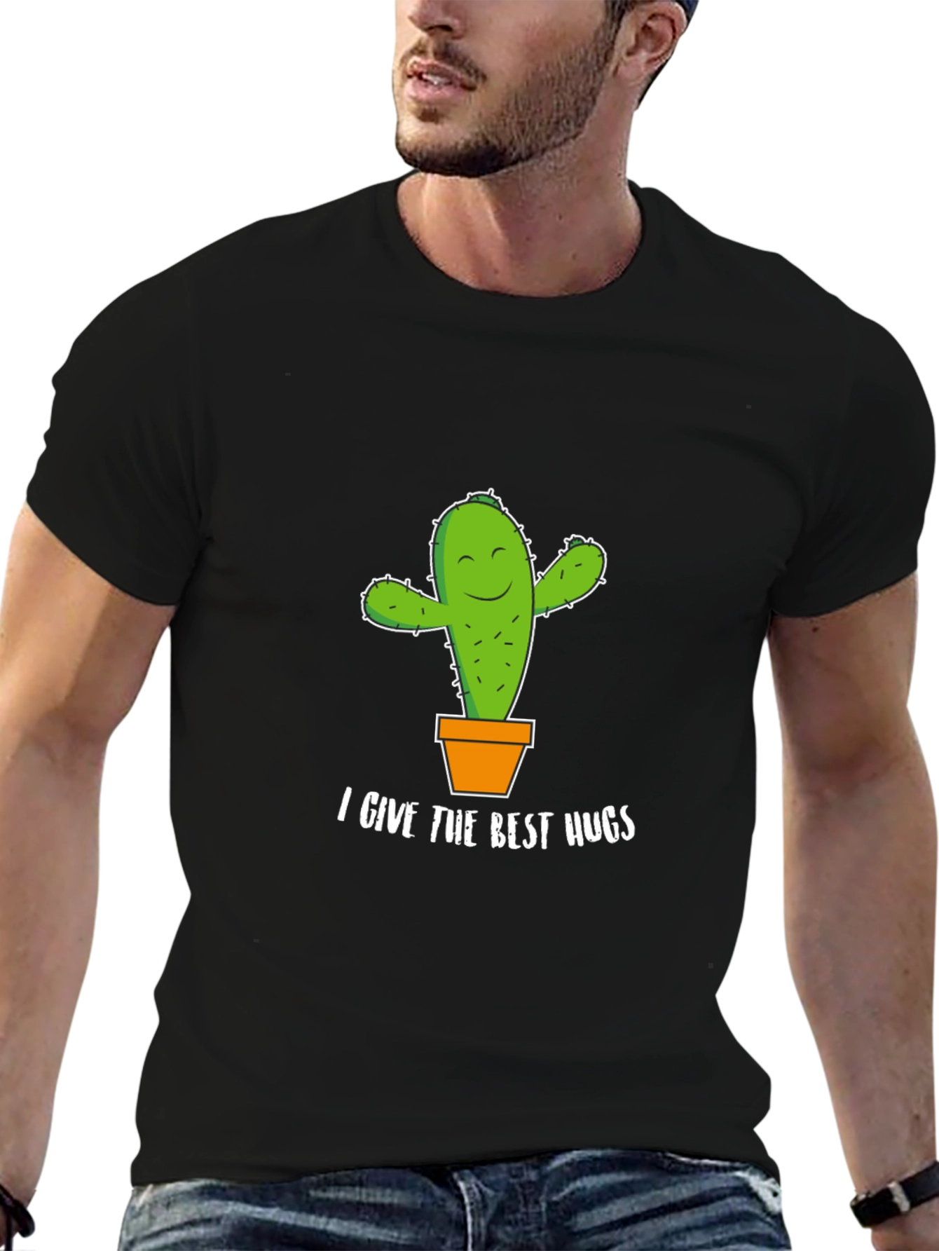 Cactus Hugs Graphic Tee - Soft Cotton Comfort