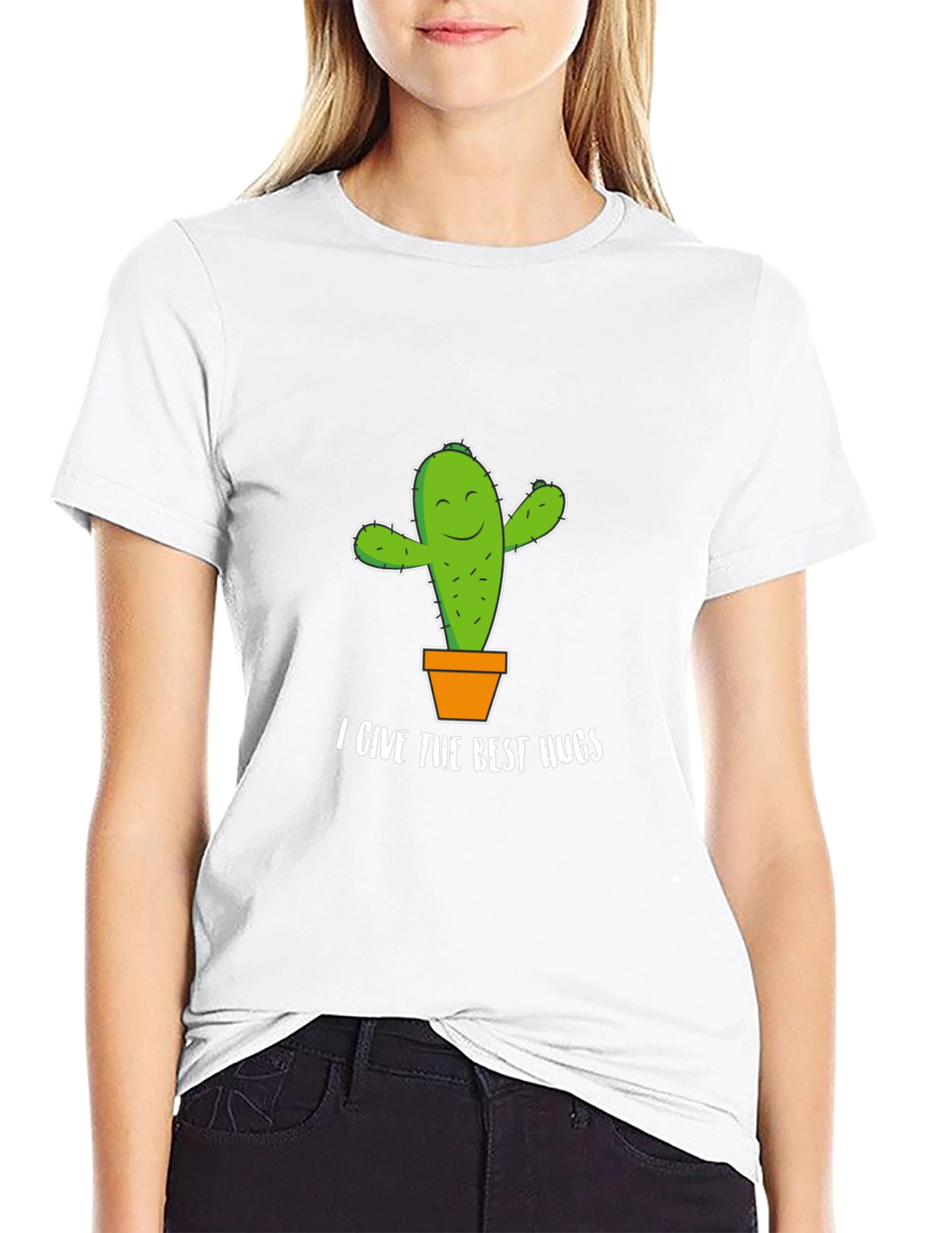 Cactus Hugs Graphic Tee - Soft Cotton Comfort