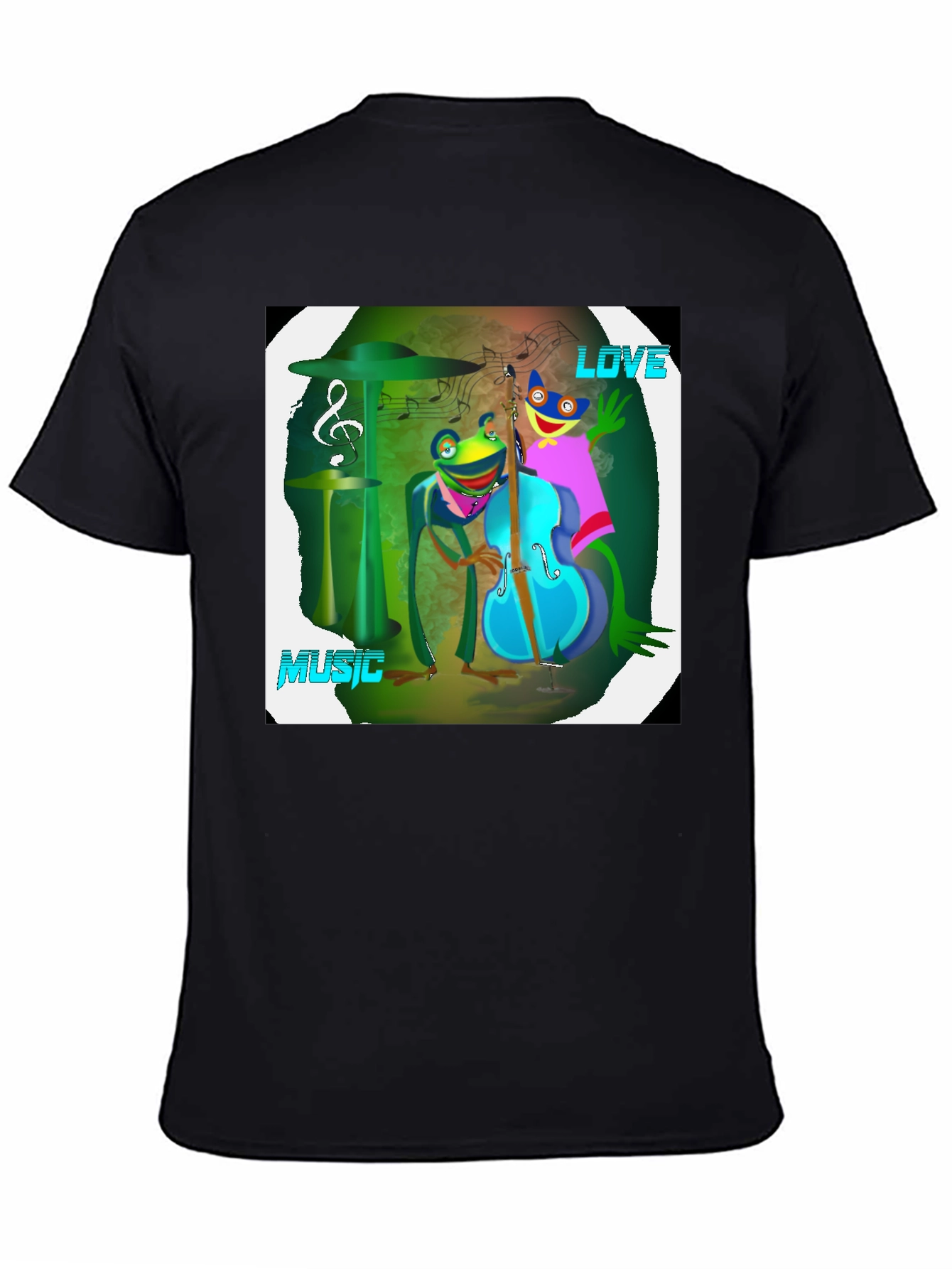 Musical Frogs Graphic Tee - Love & Music Shirt