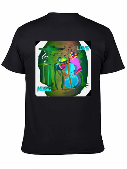 Musical Frogs Graphic Tee - Love & Music Shirt