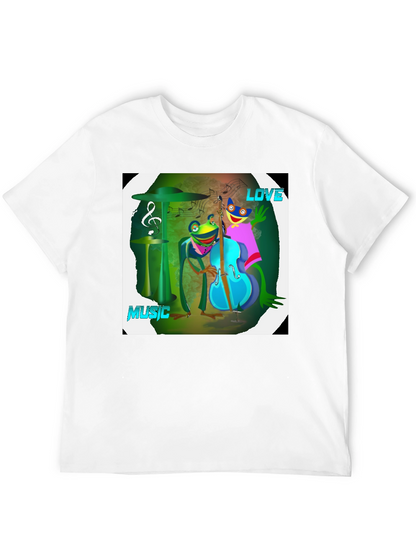 Musical Frogs Graphic Tee - Love & Music Shirt