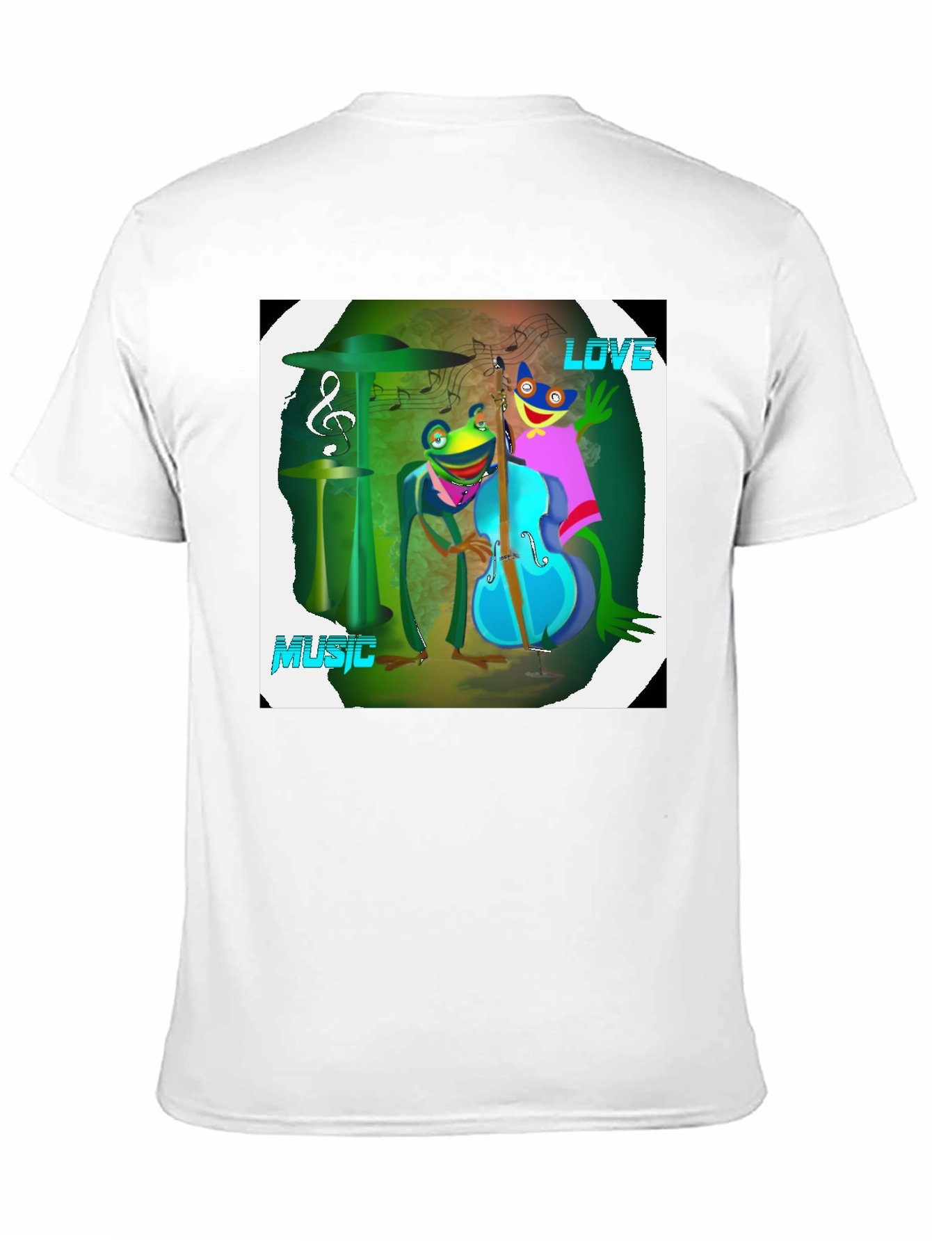 Musical Frogs Graphic Tee - Love & Music Shirt