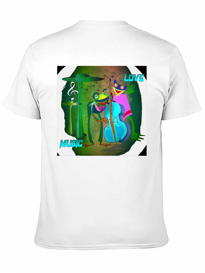Musical Frogs Graphic Tee - Love & Music Shirt