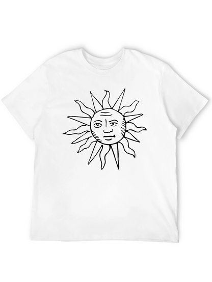 Sun Face Graphic Black T-Shirt