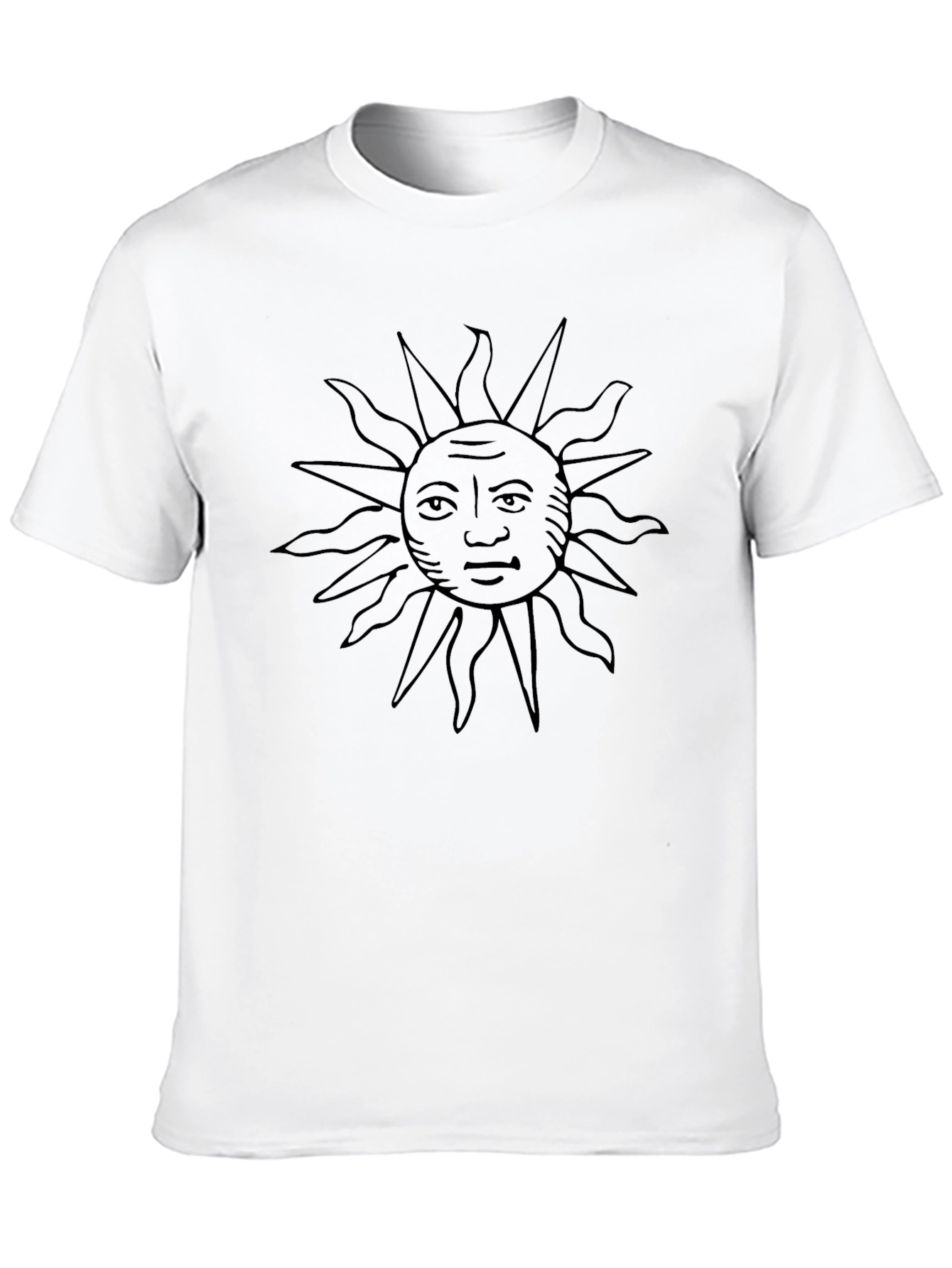Sun Face Graphic Black T-Shirt