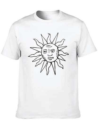 Sun Face Graphic Black T-Shirt
