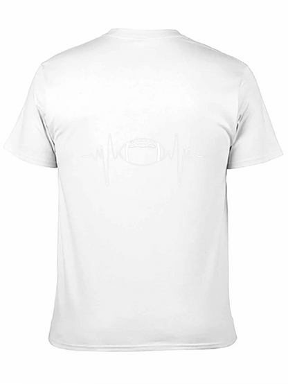 Football Heartbeat T-Shirt - Sports Fan Tee