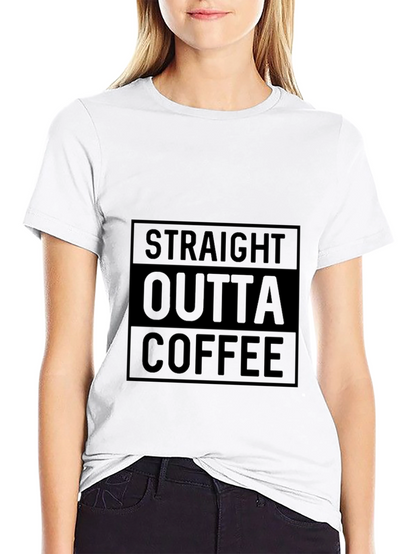 Straight Outta Coffee T-Shirt - Mens Black Graphic Tee