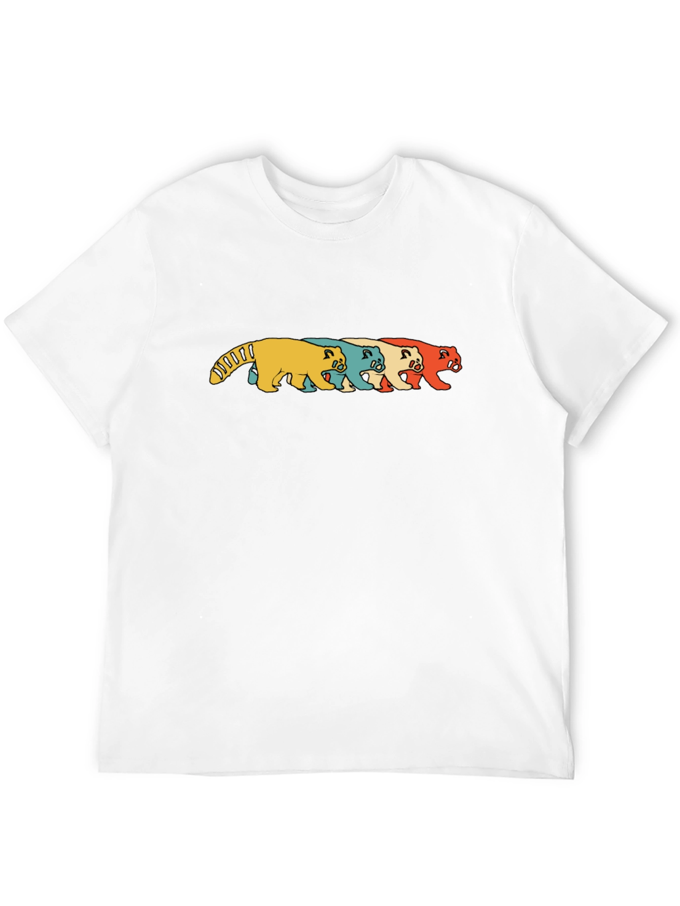 Retro Panda T-Shirt - Black Graphic Print