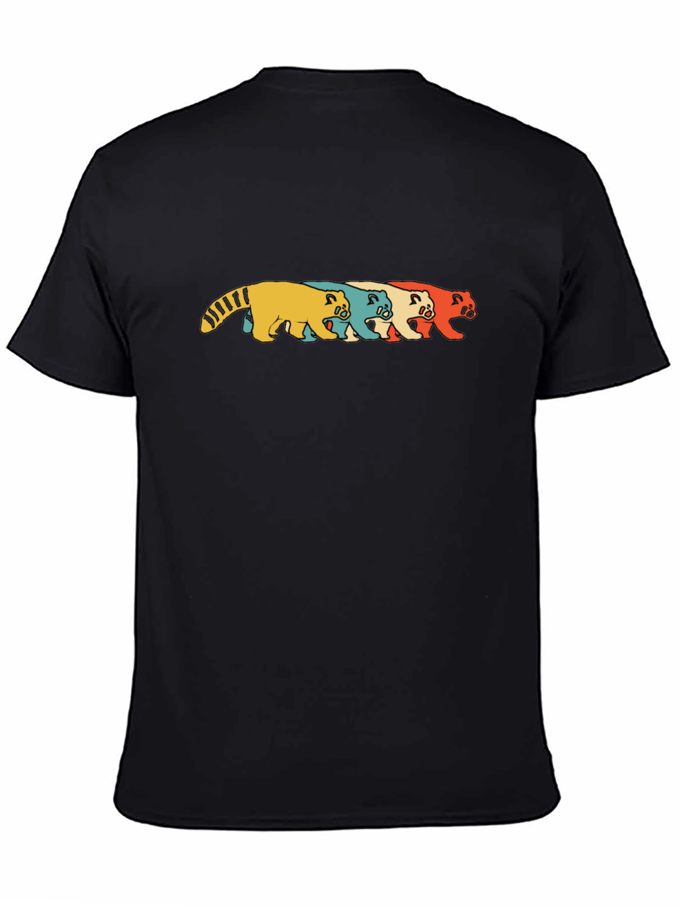 Retro Panda T-Shirt - Black Graphic Print