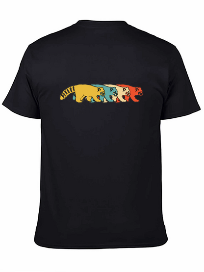 Retro Panda T-Shirt - Black Graphic Print