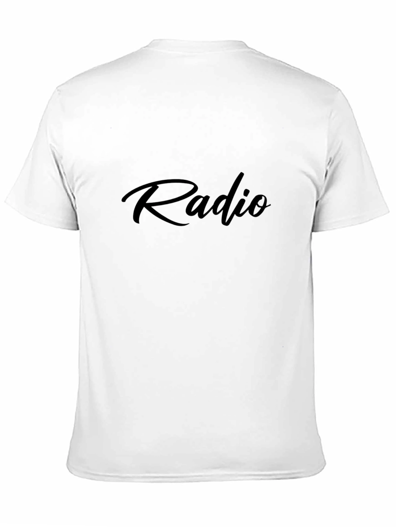 Radio Script Style Black T-Shirt